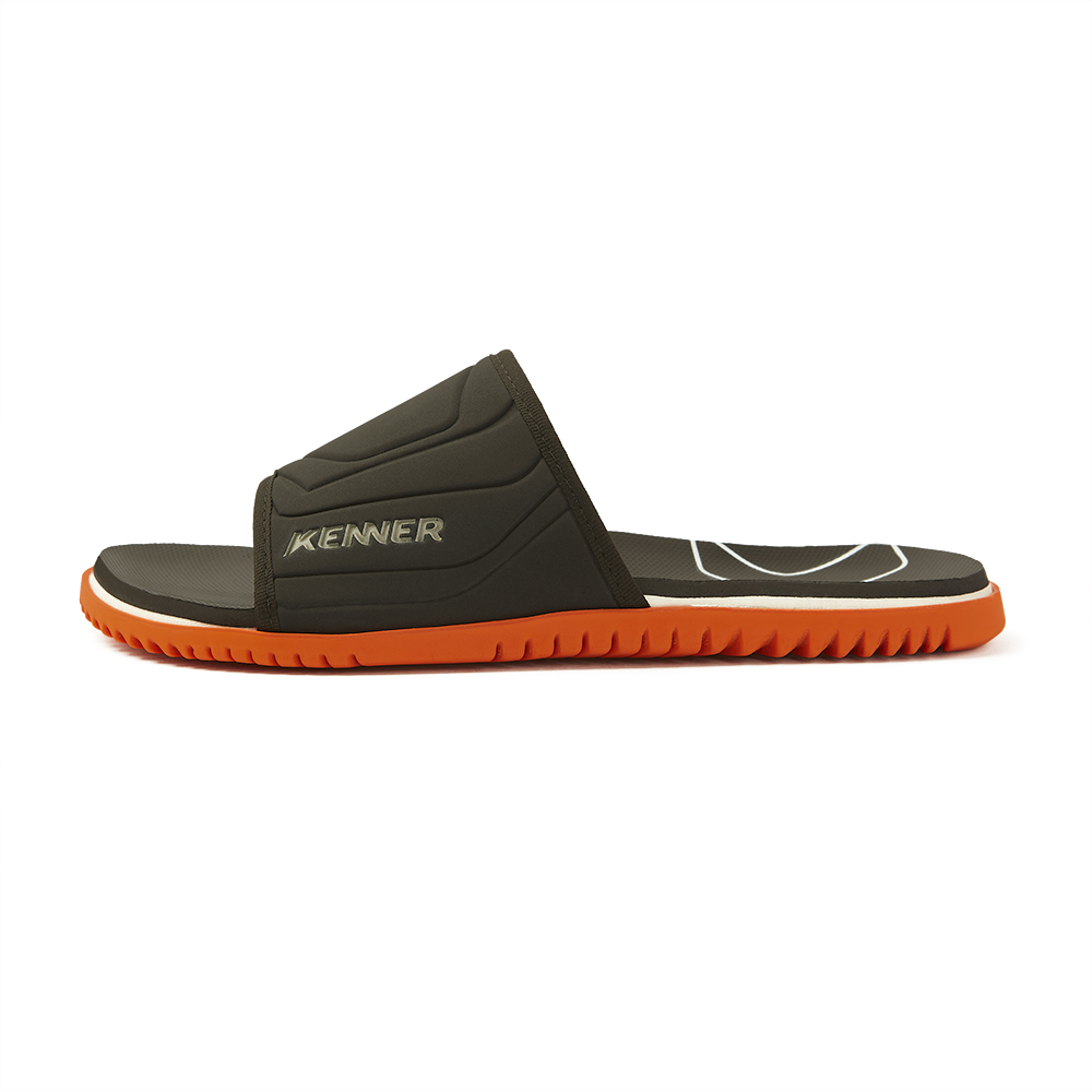 Slide go black and orange sandal