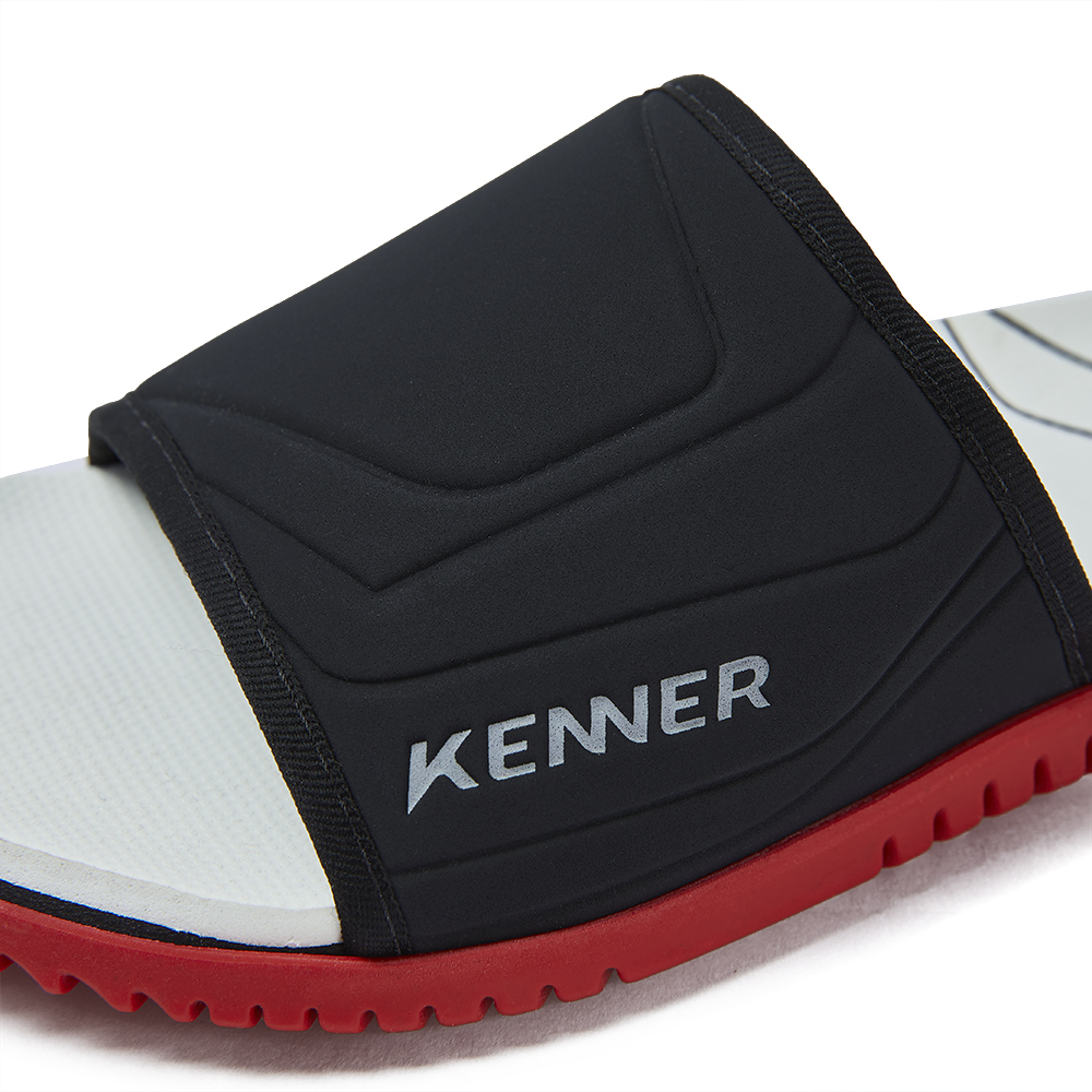 DGU_05- gallery 3 Slide go black white and red sandal