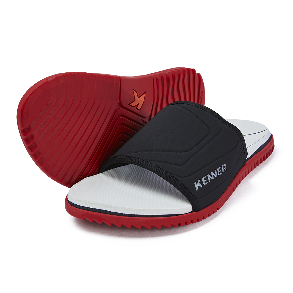 DGU_05 general Slide go black white and red sandal